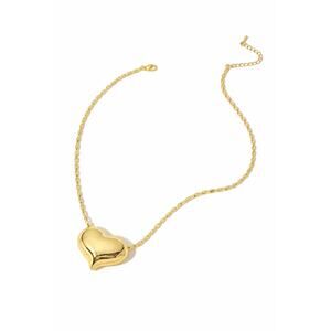 Puffy Heart Pendant Necklace | Gold or Silver | Minimal Jewelry